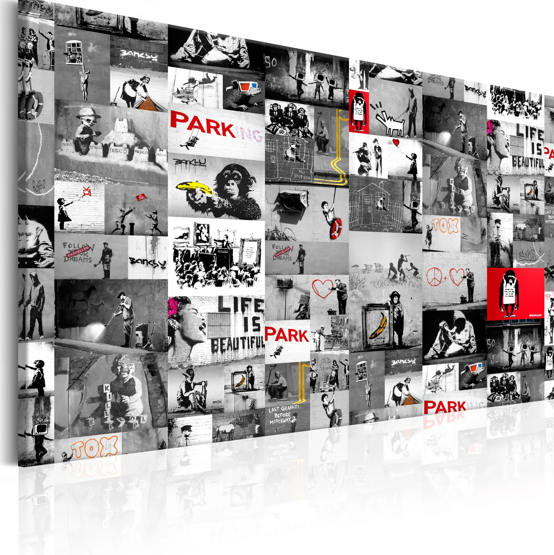 Kunstdruck auf Leinwand 'Street Art: Banksy'