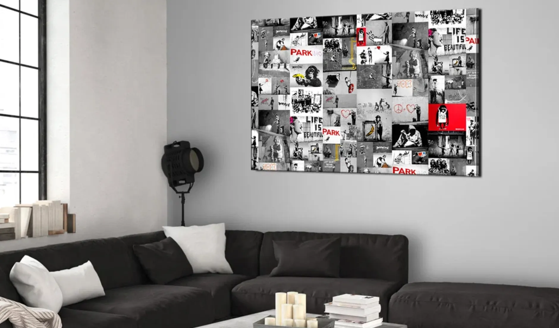 Kunstdruck auf Leinwand 'Street Art: Banksy'