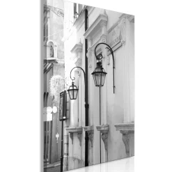 Kunstdruck auf Leinwand 'Street Lamps Vertical'