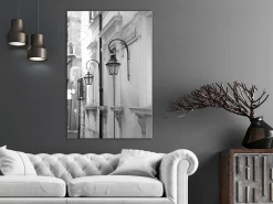 Kunstdruck auf Leinwand 'Street Lamps Vertical'