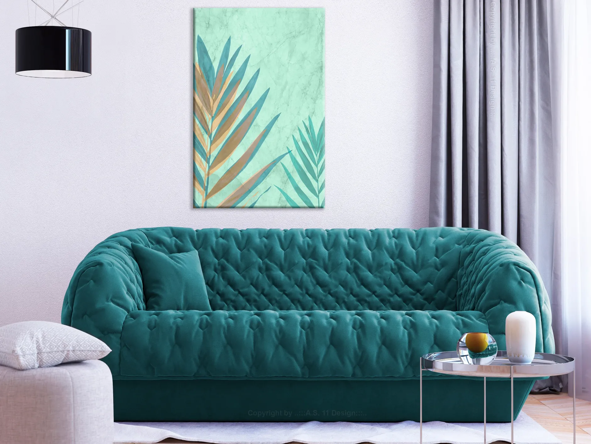 Kunstdruck auf Leinwand 'Subtle Exotic Vertical'