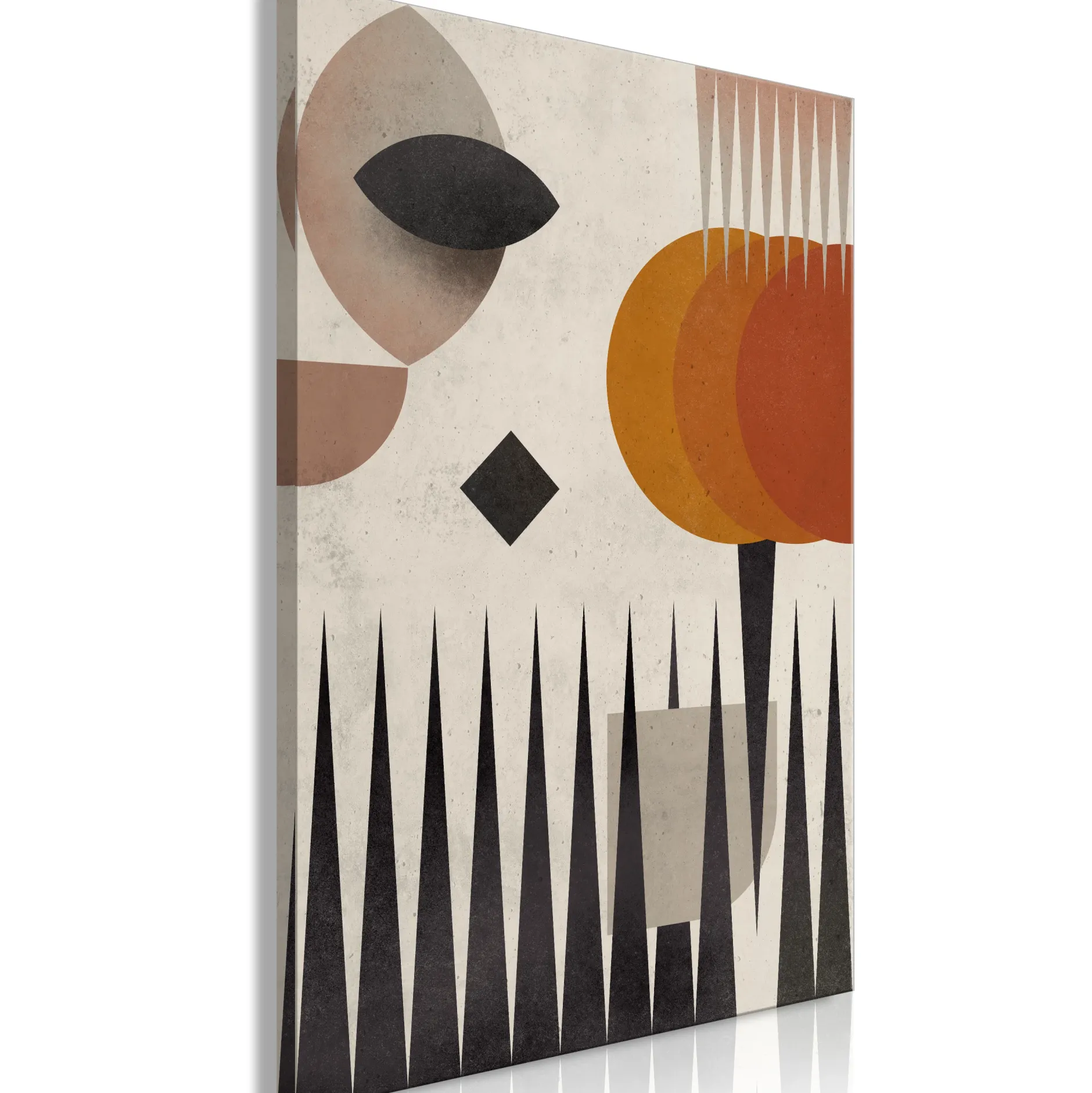 Kunstdruck auf Leinwand 'Sun Behind the Mountains Vertical'