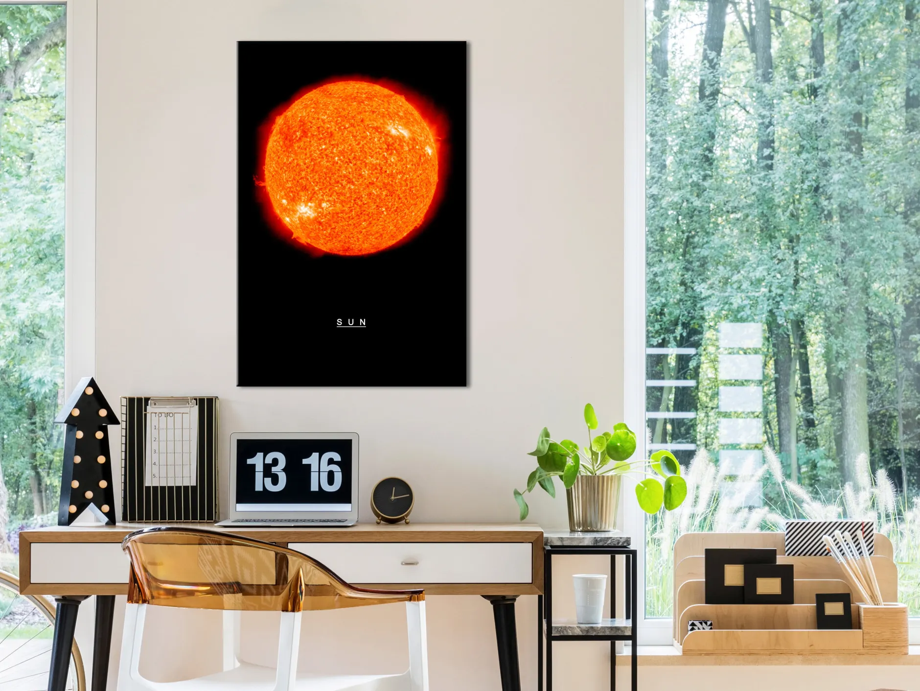 Kunstdruck auf Leinwand 'Sun Vertical'