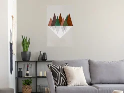 Kunstdruck auf Leinwand 'Symmetrical Land Vertical'