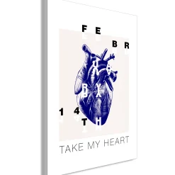 Kunstdruck auf Leinwand 'Take My Heart Vertical'