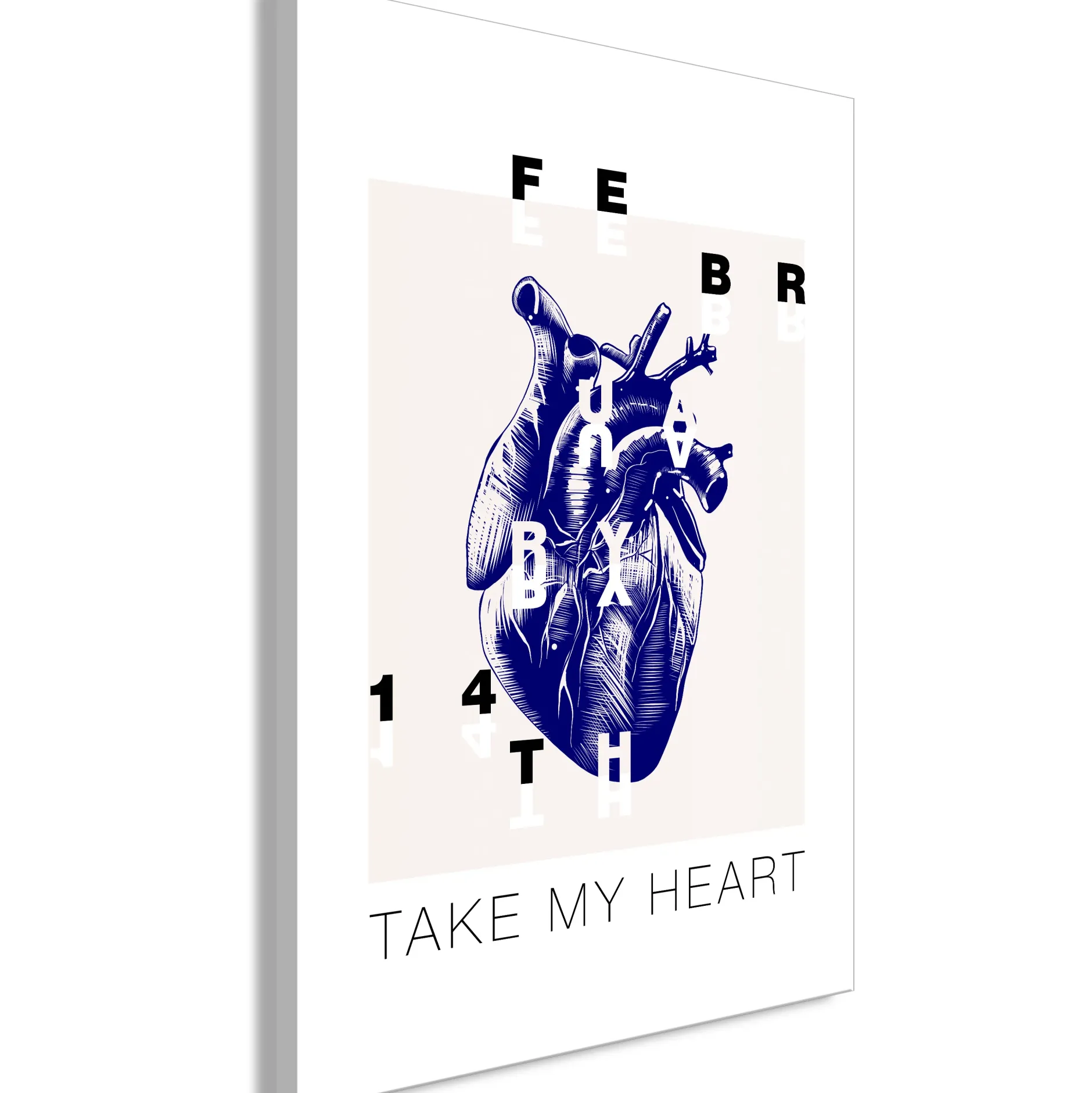 Kunstdruck auf Leinwand 'Take My Heart Vertical'