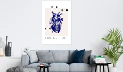 Kunstdruck auf Leinwand 'Take My Heart Vertical'