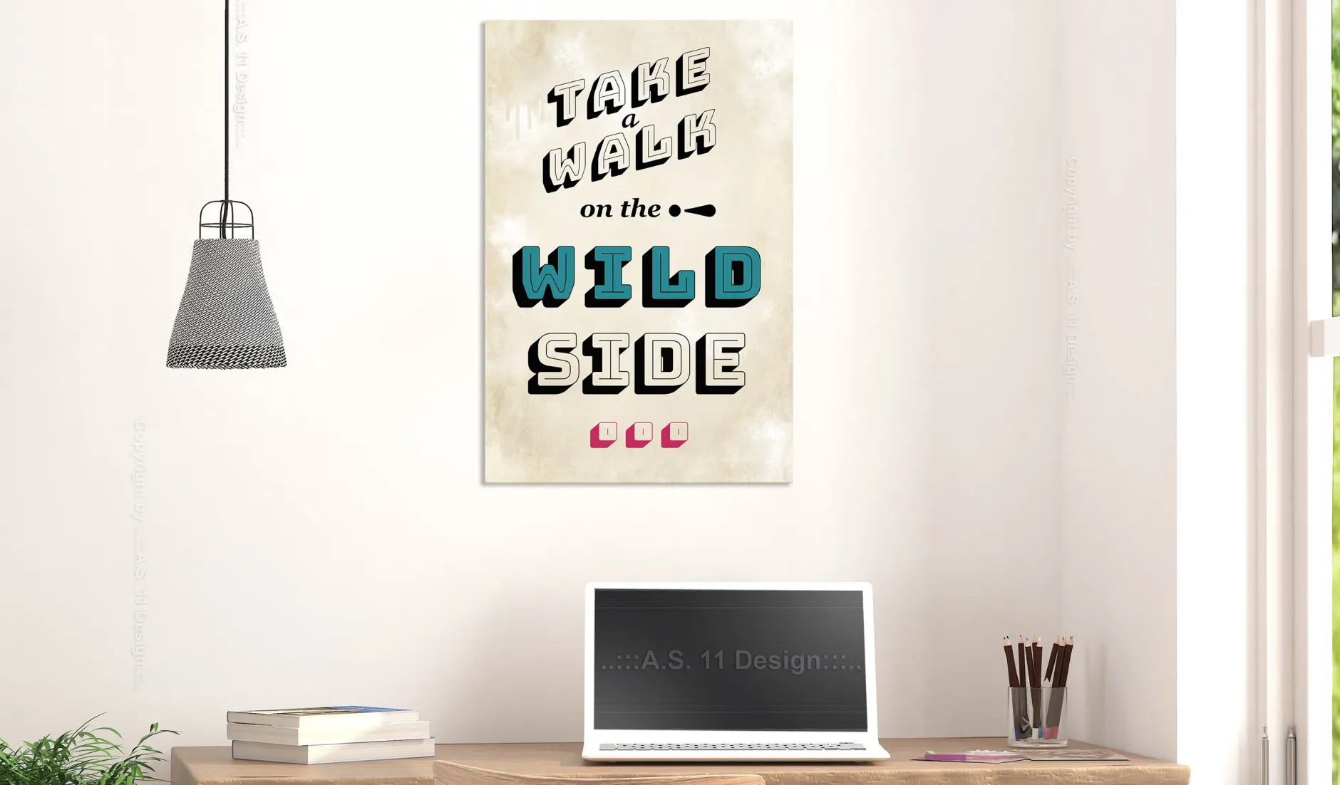 Kunstdruck auf Leinwand 'Take Walk on the Wild Side Vertical'