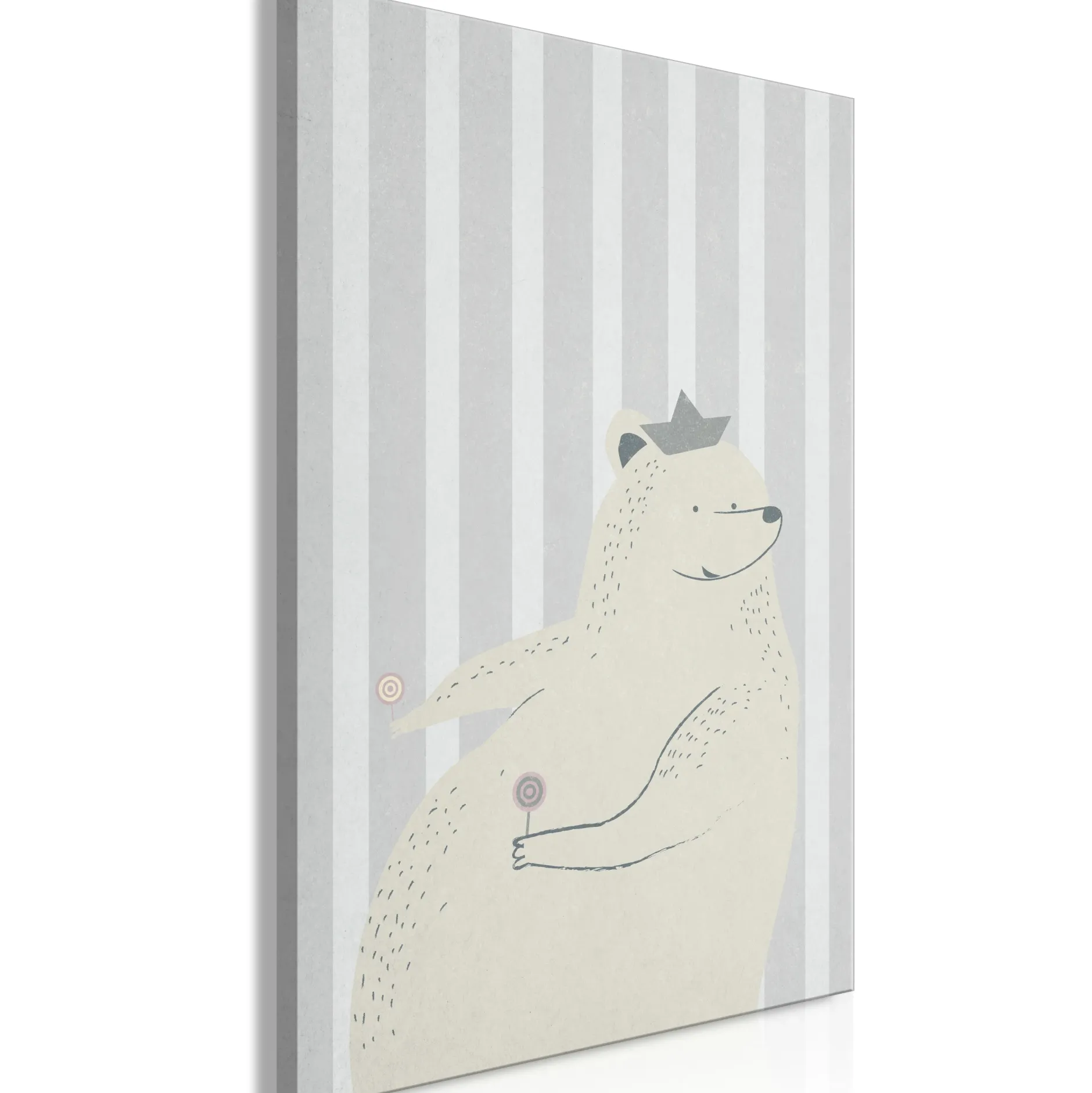 Kunstdruck auf Leinwand 'Teddy Bear Gourmand Vertical'
