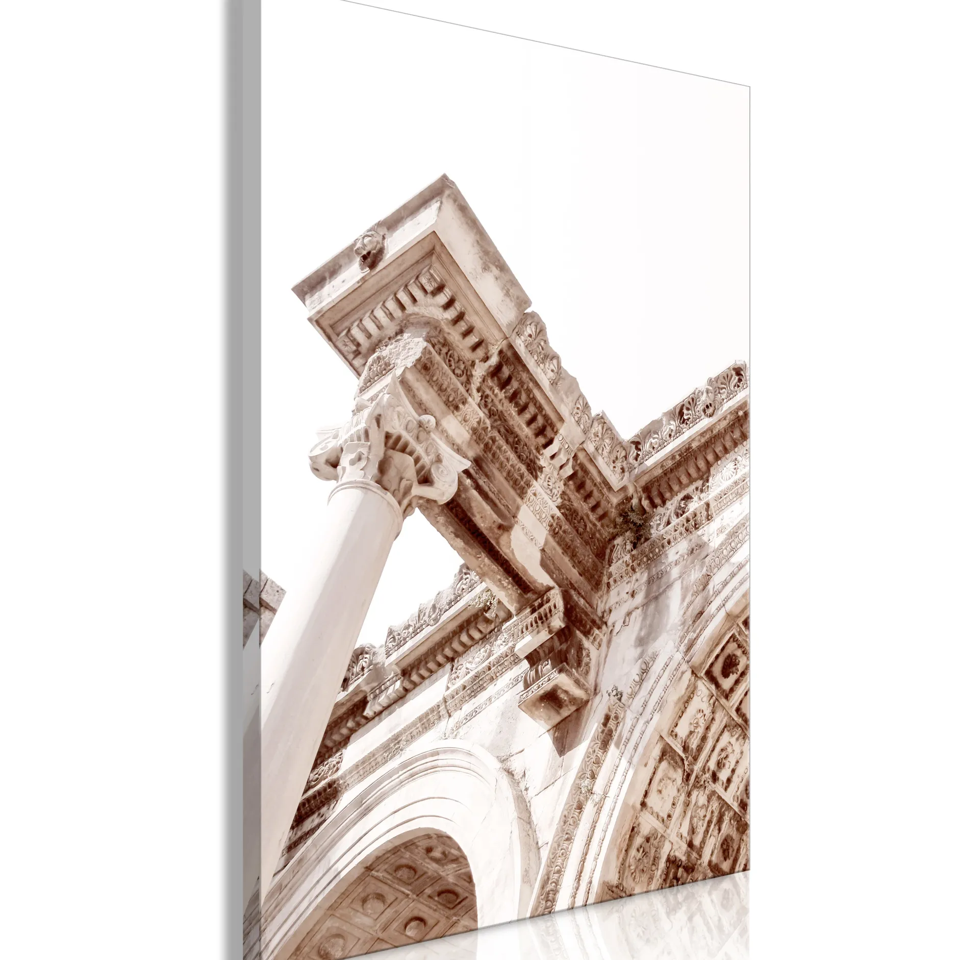 Kunstdruck auf Leinwand 'Temple of Hadrian Vertical'