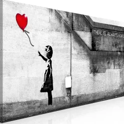 Kunstdruck auf Leinwand 'There is Always Hope Narrow Red'