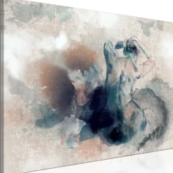 Kunstdruck auf Leinwand 'Thoughtful in Blue'