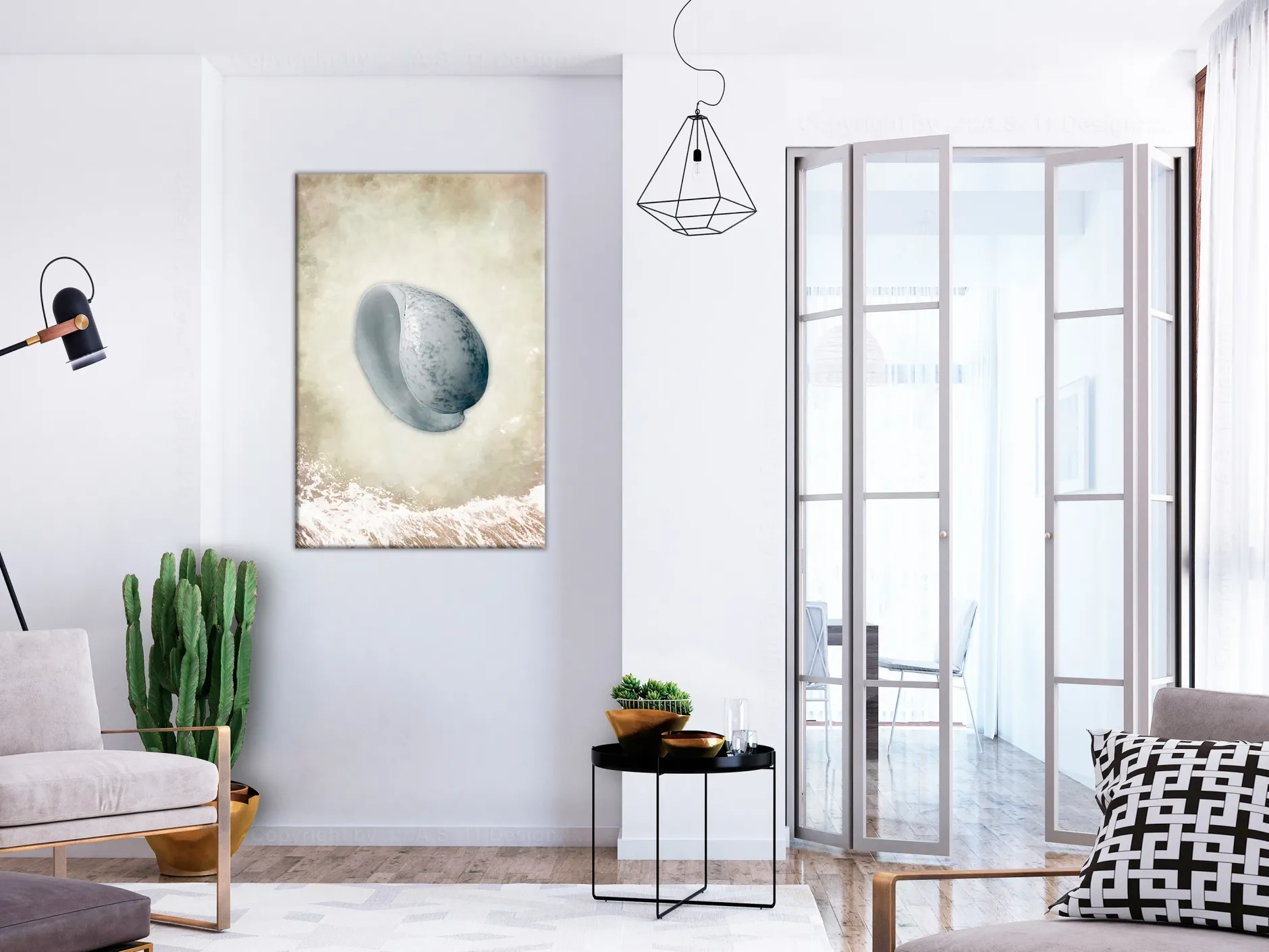 Kunstdruck auf Leinwand 'Tide Vertical'