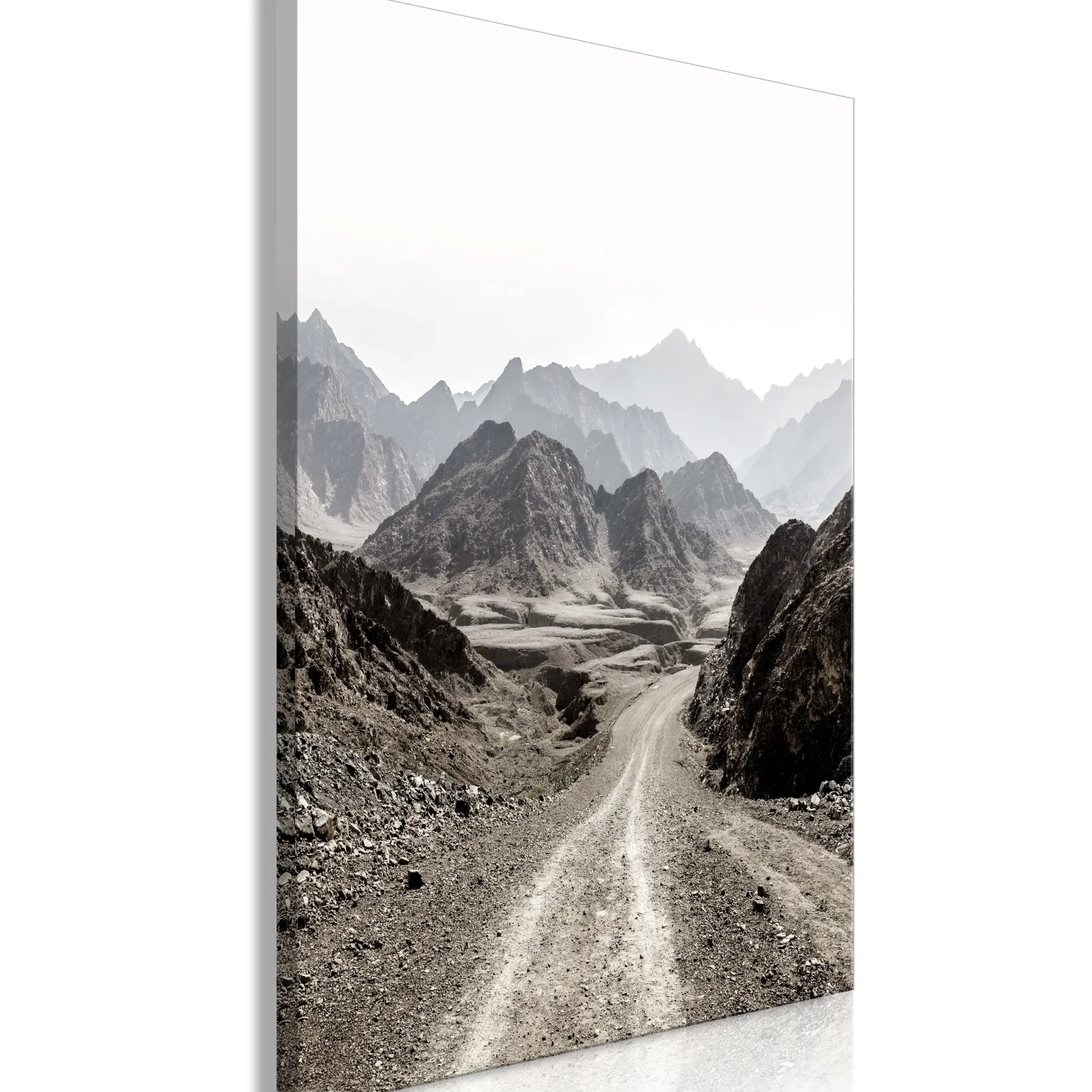 Kunstdruck auf Leinwand 'Trail Through the Mountains Vertical'