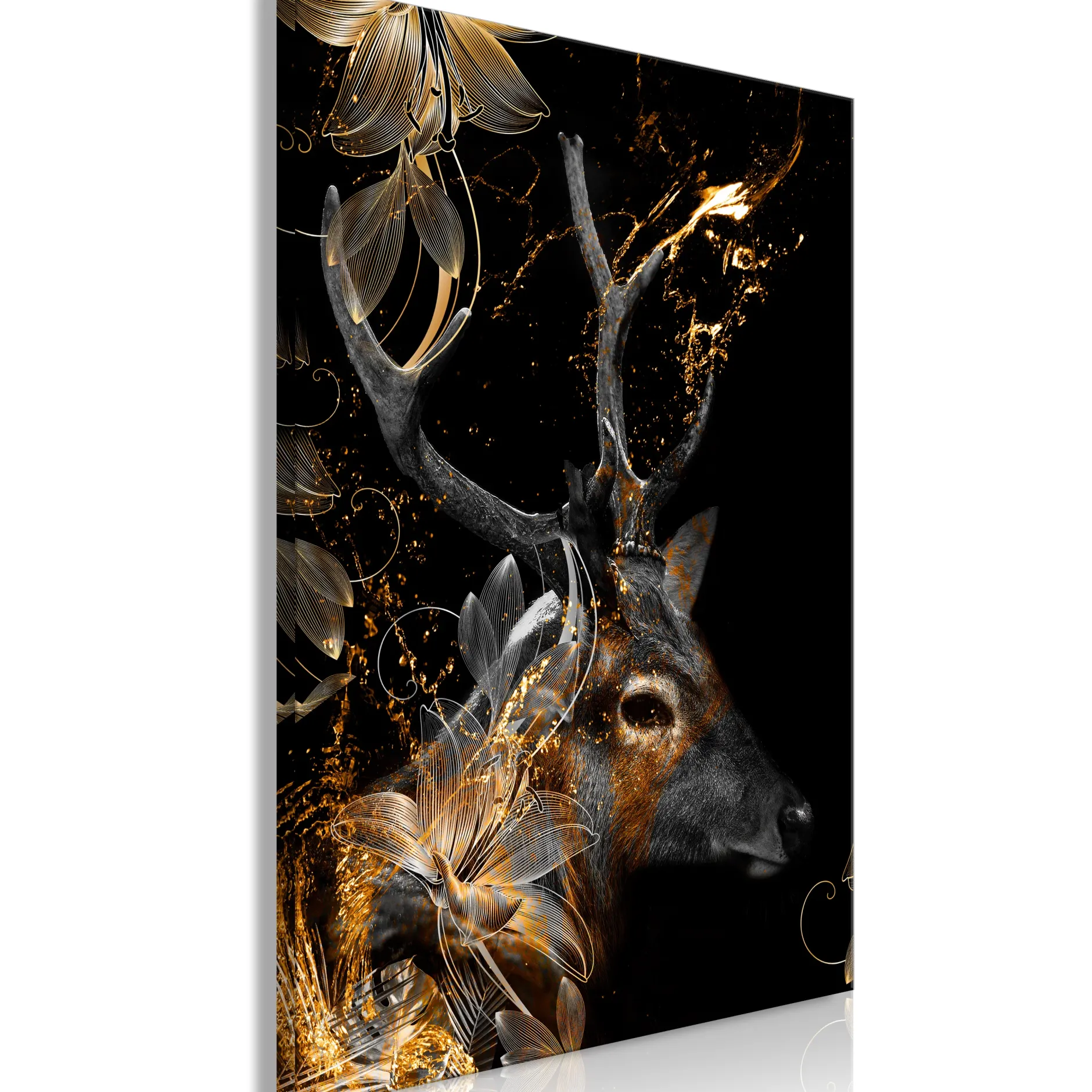 Kunstdruck auf Leinwand 'Treasure of the Woods Vertical'
