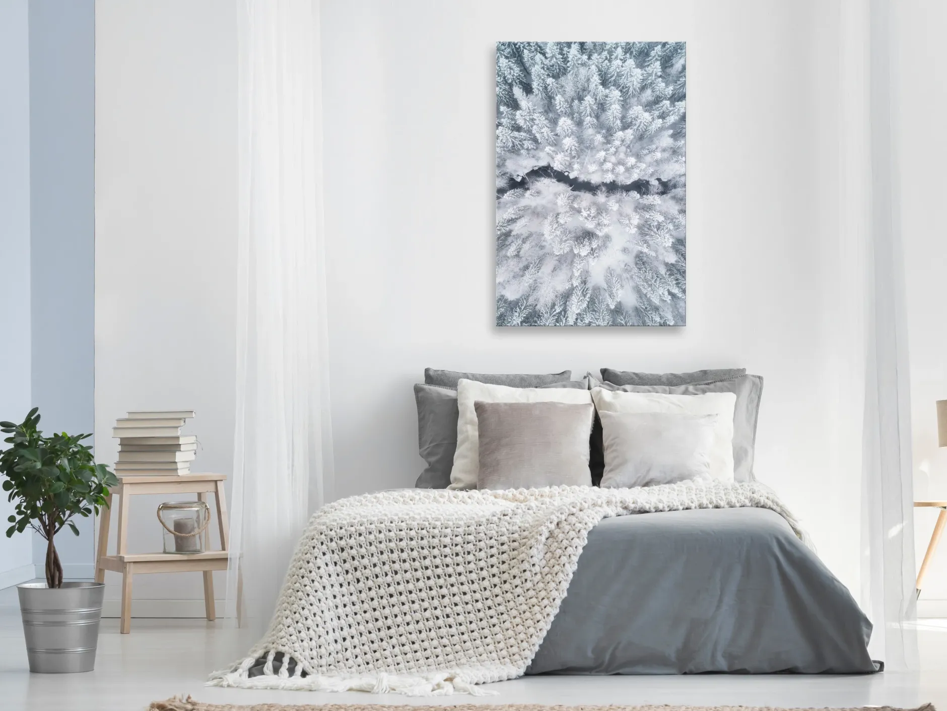 Kunstdruck auf Leinwand 'Tree Crowns Vertical'