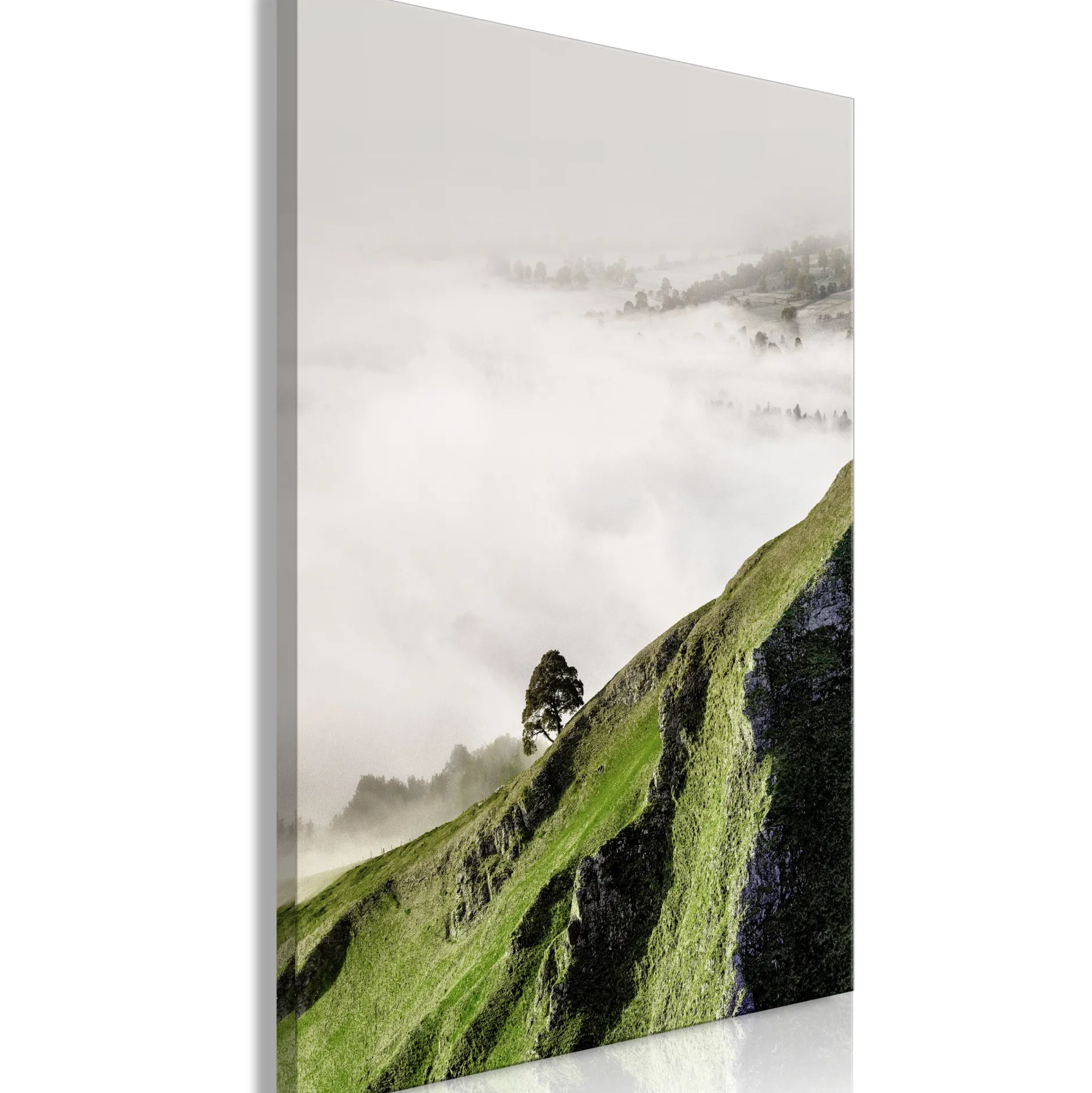 Kunstdruck auf Leinwand 'Tree Above Clouds Vertical'