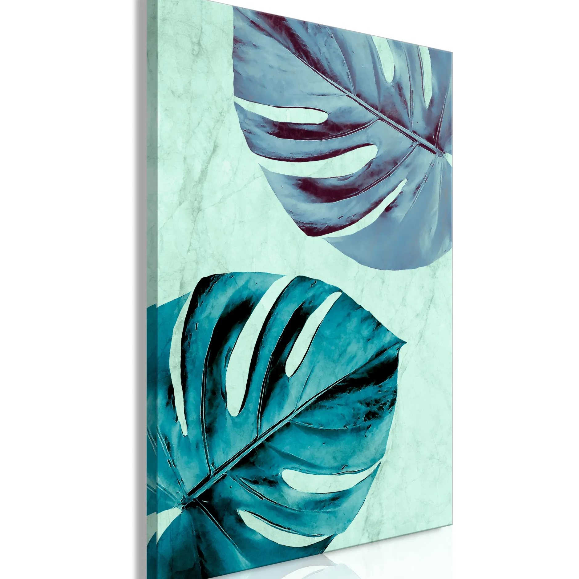 Kunstdruck auf Leinwand 'Tropical Turquoise Vertical'