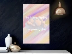 Kunstdruck auf Leinwand 'Try to Be a Rainbow Vertical'