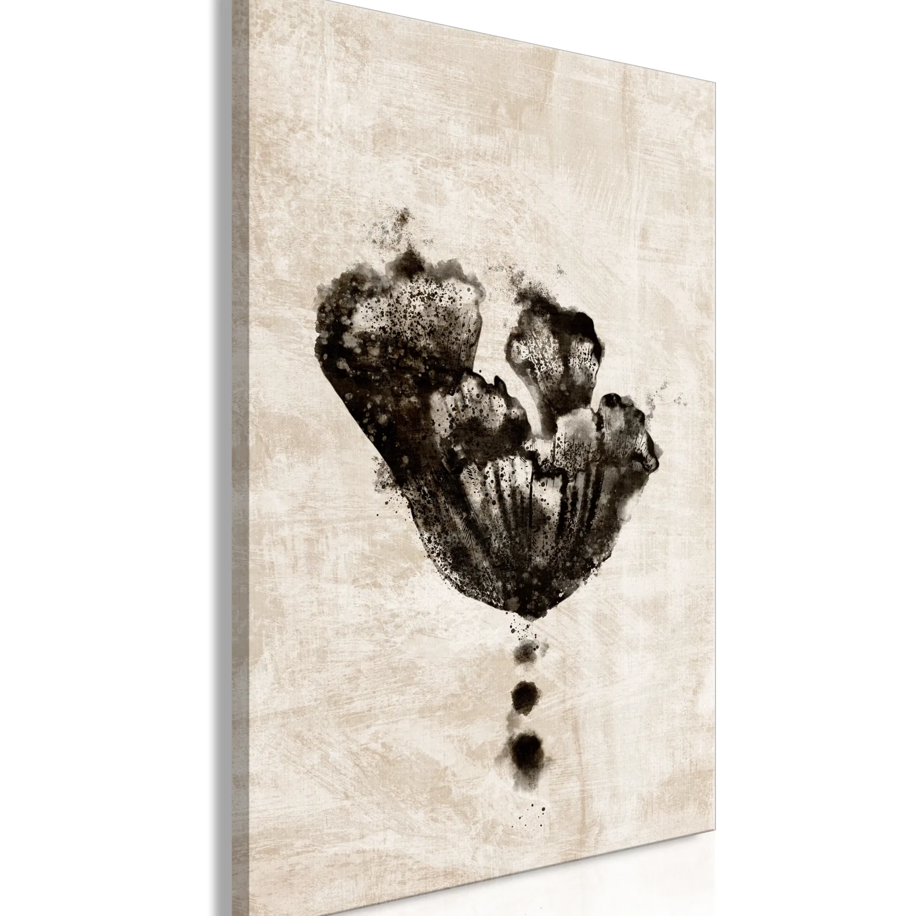 Kunstdruck auf Leinwand 'Underwater Flower Vertical'