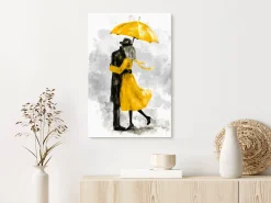 Kunstdruck auf Leinwand 'Under Yellow Umbrella Vertical'