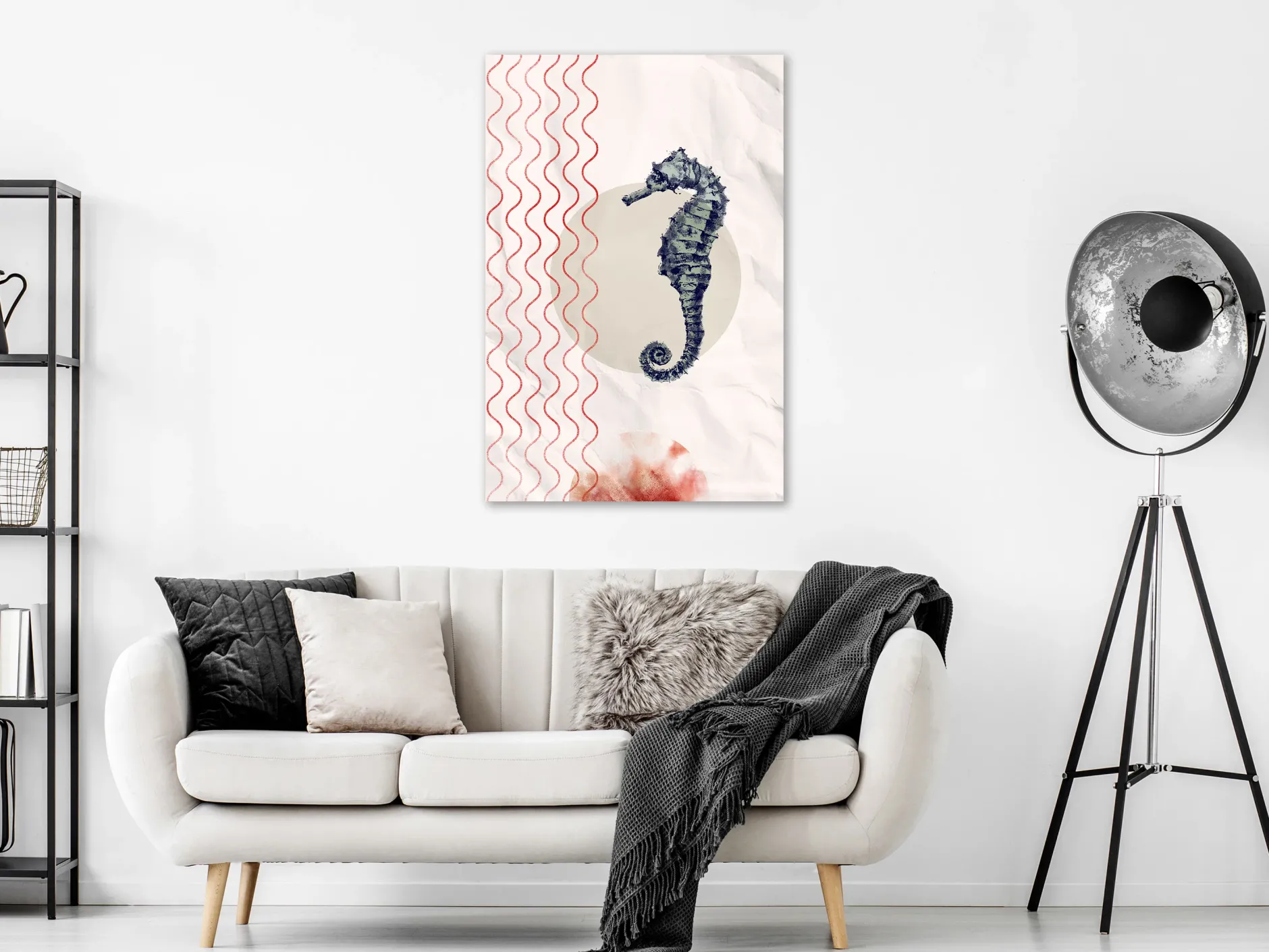 Kunstdruck auf Leinwand 'Underwater Steed Vertical'