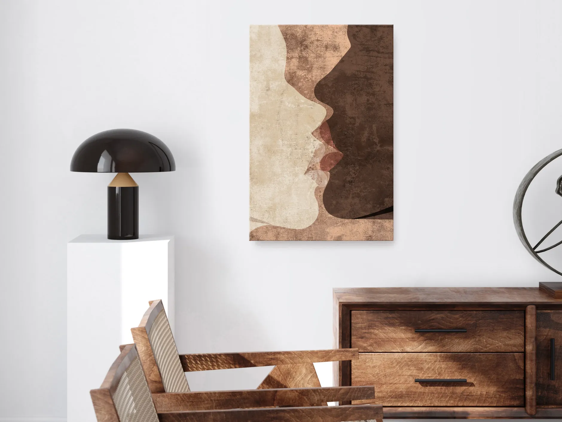 Kunstdruck auf Leinwand 'Unearthly Kiss Vertical'