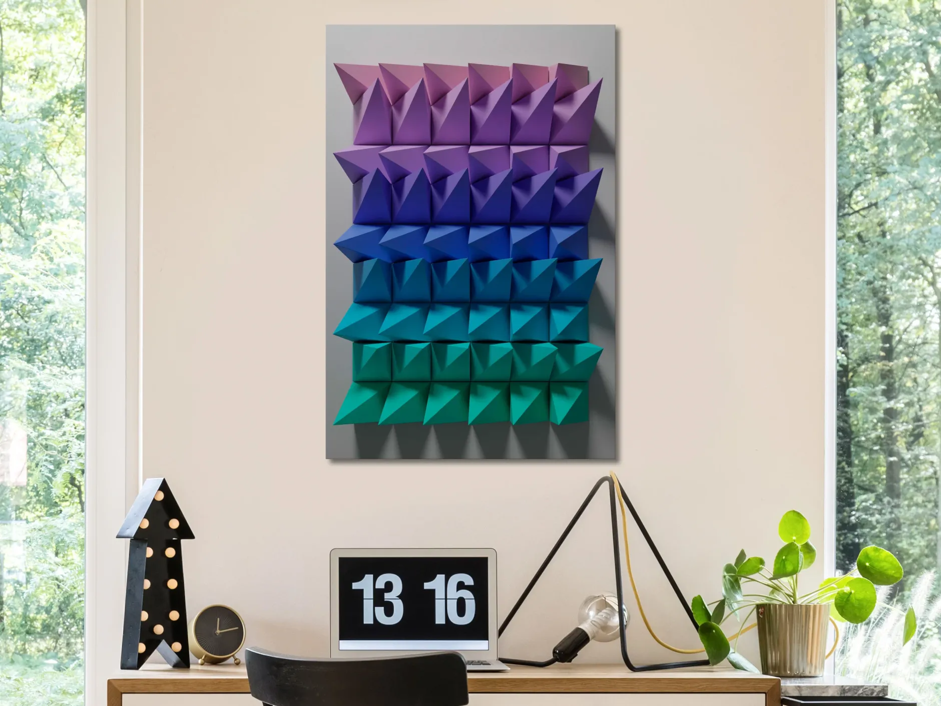 Kunstdruck auf Leinwand 'Uniform Motion Vertical'