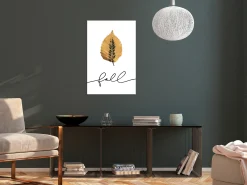 Kunstdruck auf Leinwand 'Unusual Leaf Vertical'