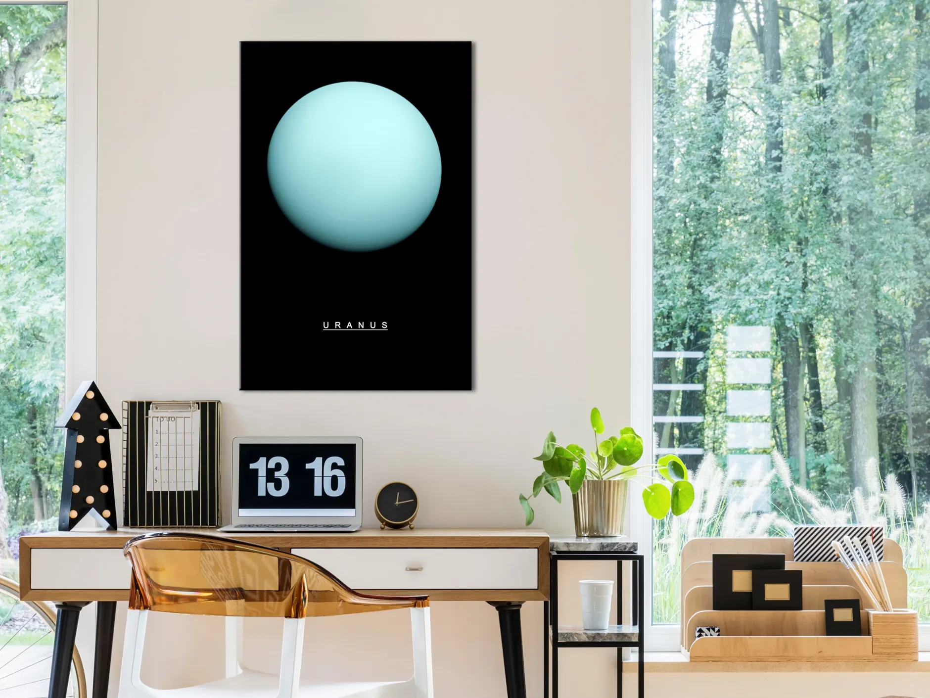 Kunstdruck auf Leinwand 'Uranus Vertical'
