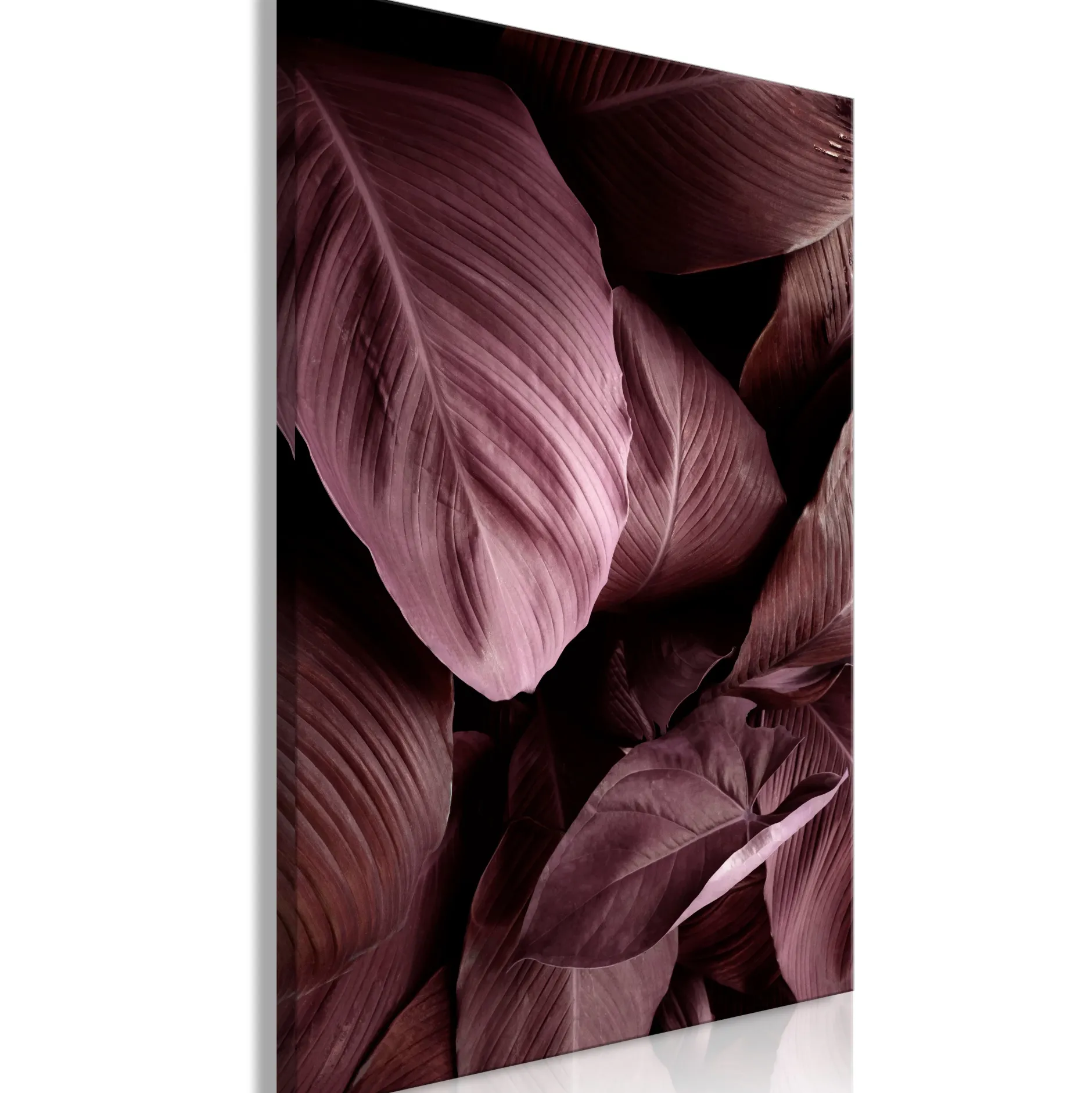 Kunstdruck auf Leinwand 'Velvet Leaves Vertical'