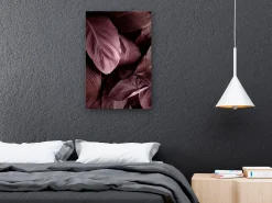 Kunstdruck auf Leinwand 'Velvet Leaves Vertical'