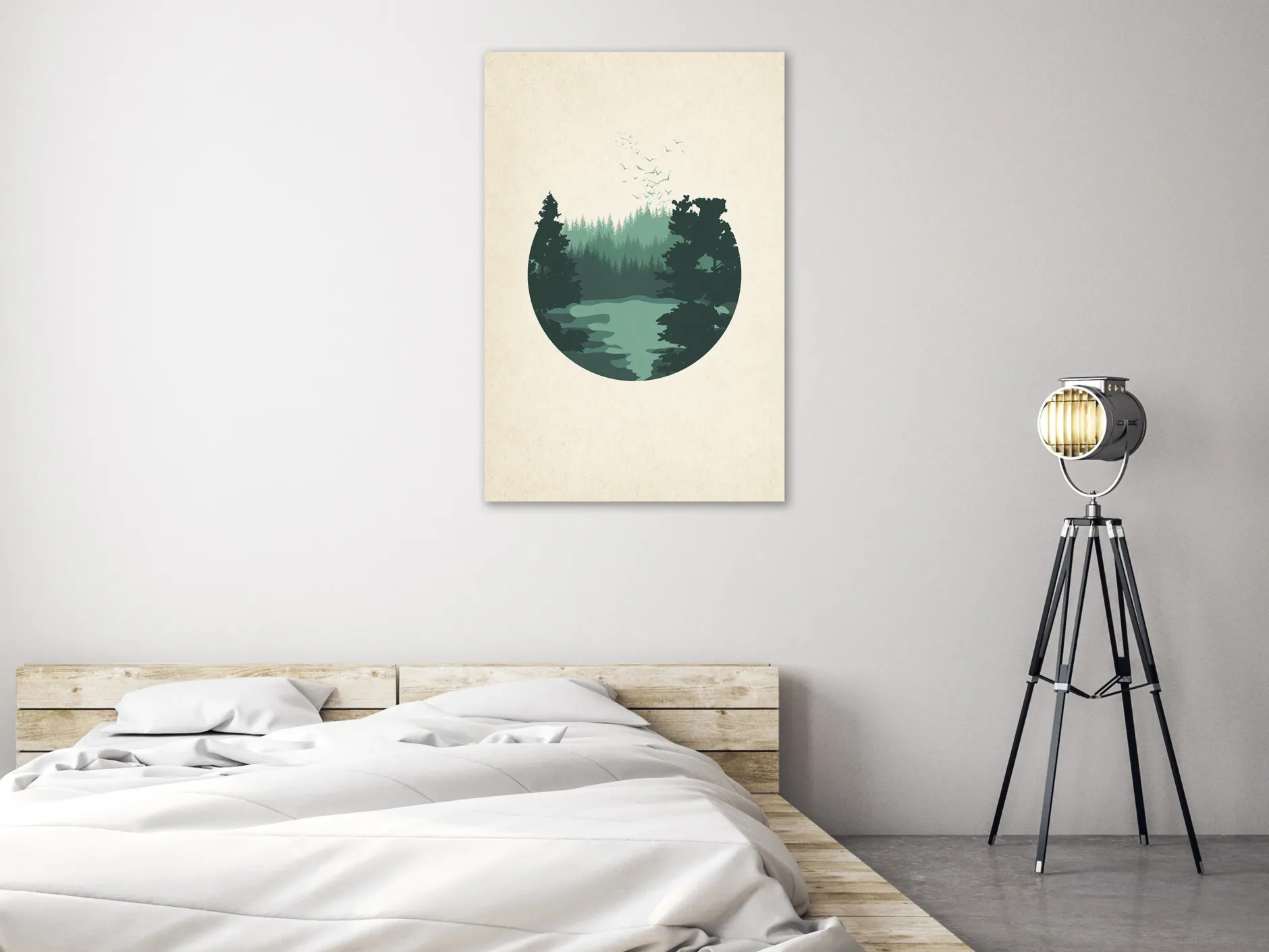 Kunstdruck auf Leinwand 'View of the Hills Vertical'