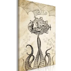 Kunstdruck auf Leinwand 'Vintage Submarine Vertical'