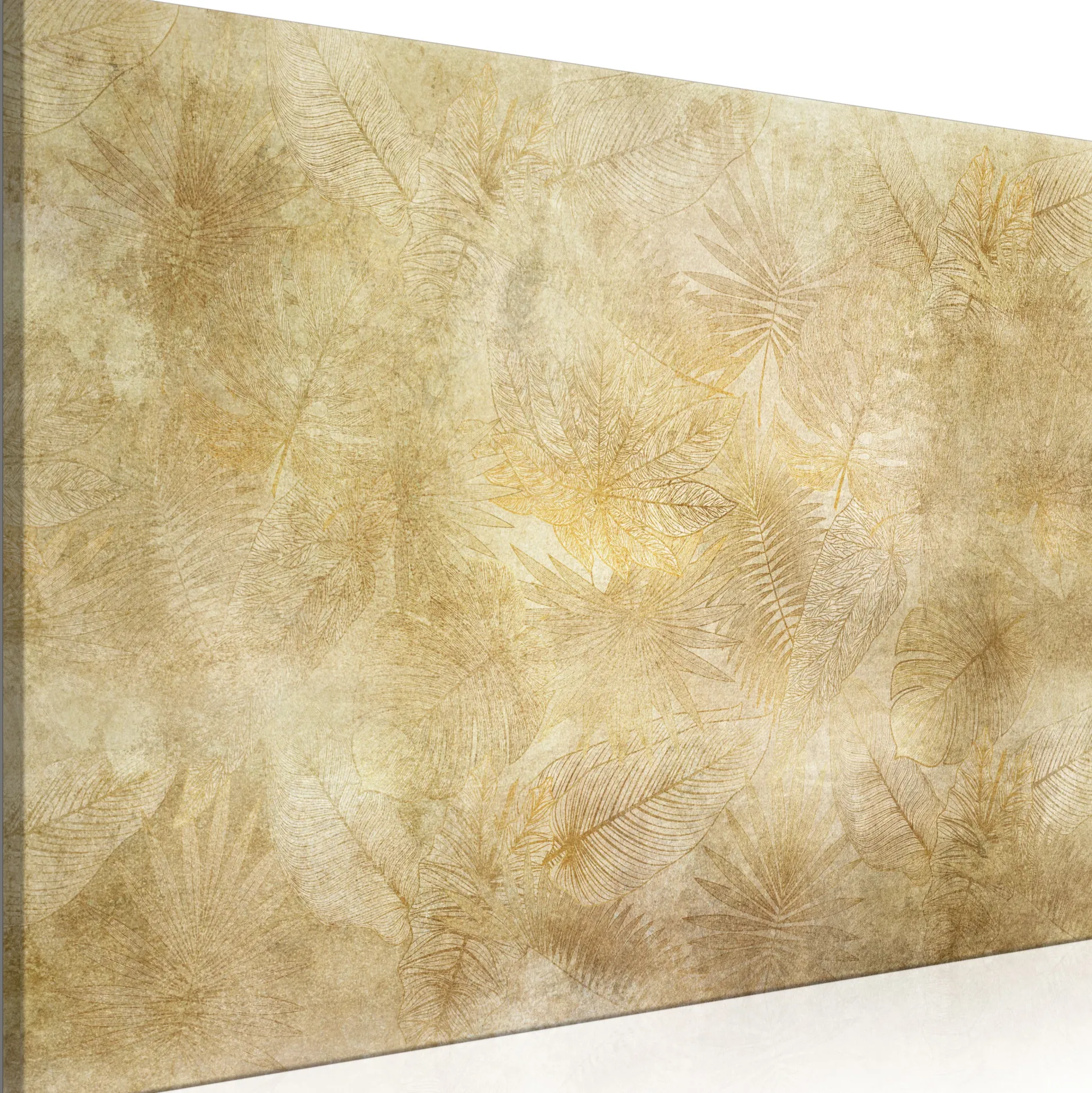 Kunstdruck auf Leinwand 'Vintage Leaves Wide'