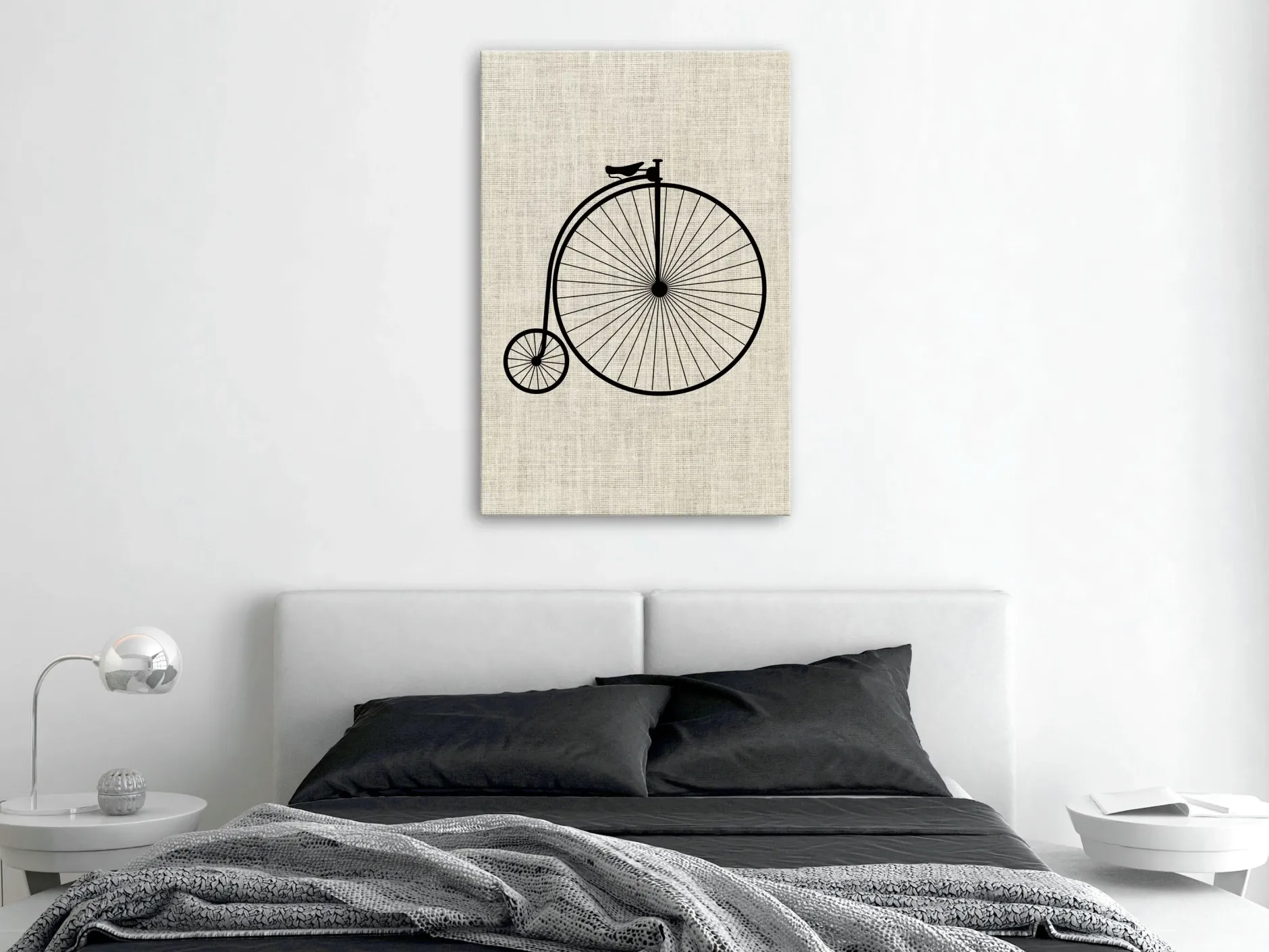 Kunstdruck auf Leinwand 'Vintage Bicycle Vertical'