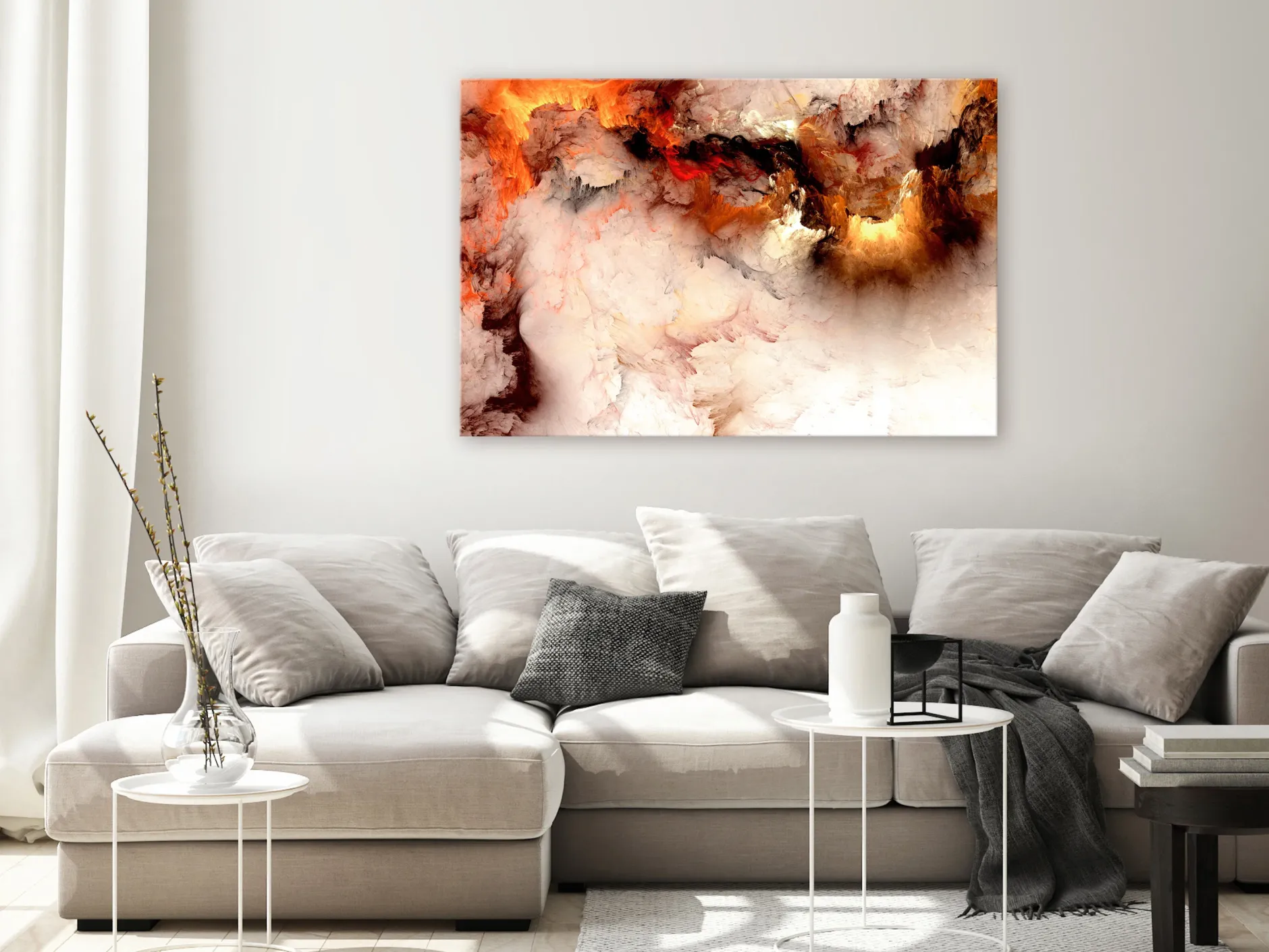 Kunstdruck auf Leinwand 'Volcanic Abstraction Wide'