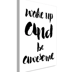 Kunstdruck auf Leinwand 'Wake up and Be Awesome Vertical'