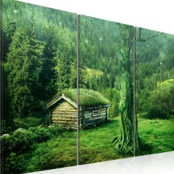 Kunstdruck auf Leinwand 'Wald: Ökosystem'