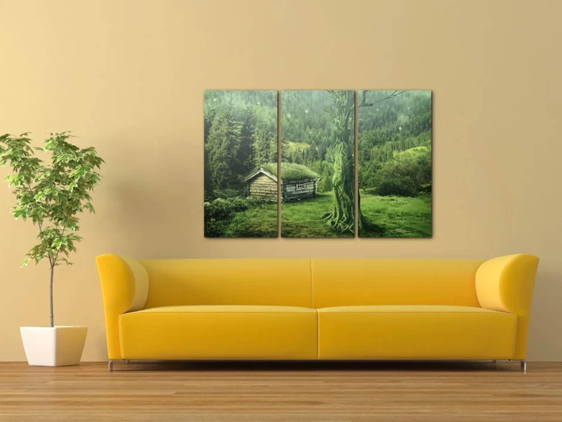 Kunstdruck auf Leinwand 'Wald: Ökosystem'