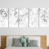 Kunstdruck auf Leinwand 'Waterfall of Roses (5-teilig) Narrow - Third Variant'
