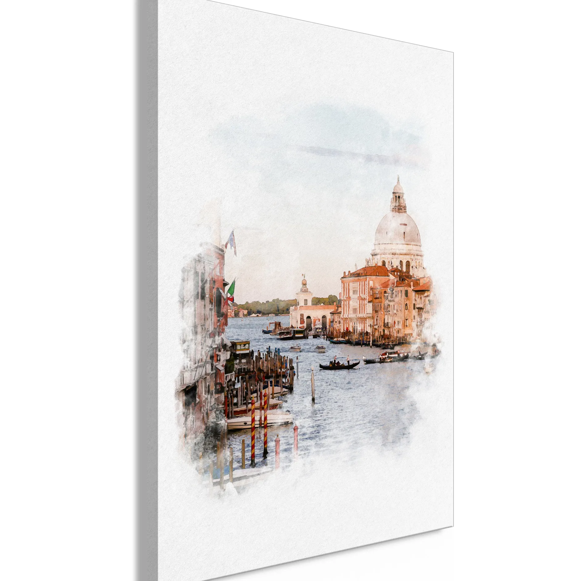 Kunstdruck auf Leinwand 'Watercolour Venice Vertical'