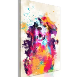 Kunstdruck auf Leinwand 'Watercolor Dog Vertical'