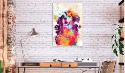Kunstdruck auf Leinwand 'Watercolor Dog Vertical'