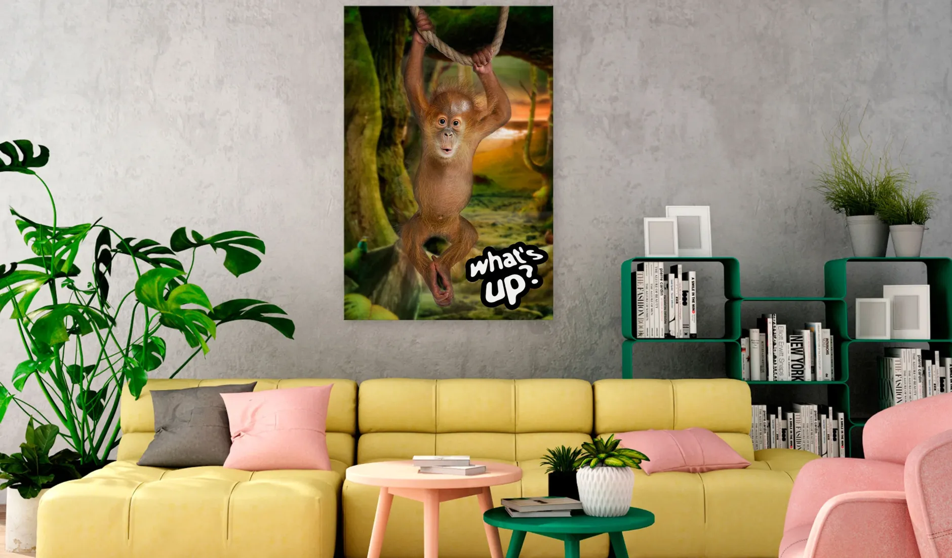 Kunstdruck auf Leinwand 'What's Up? Vertical'