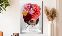 Kunstdruck auf Leinwand 'White Turtleneck Vertical'