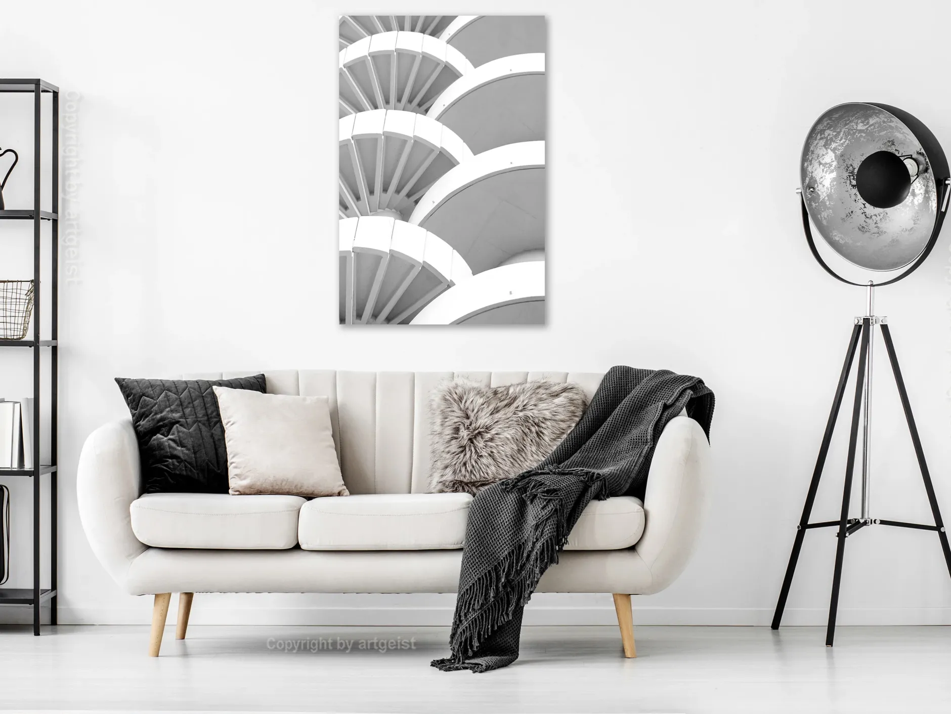 Kunstdruck auf Leinwand 'White Detail Vertical'