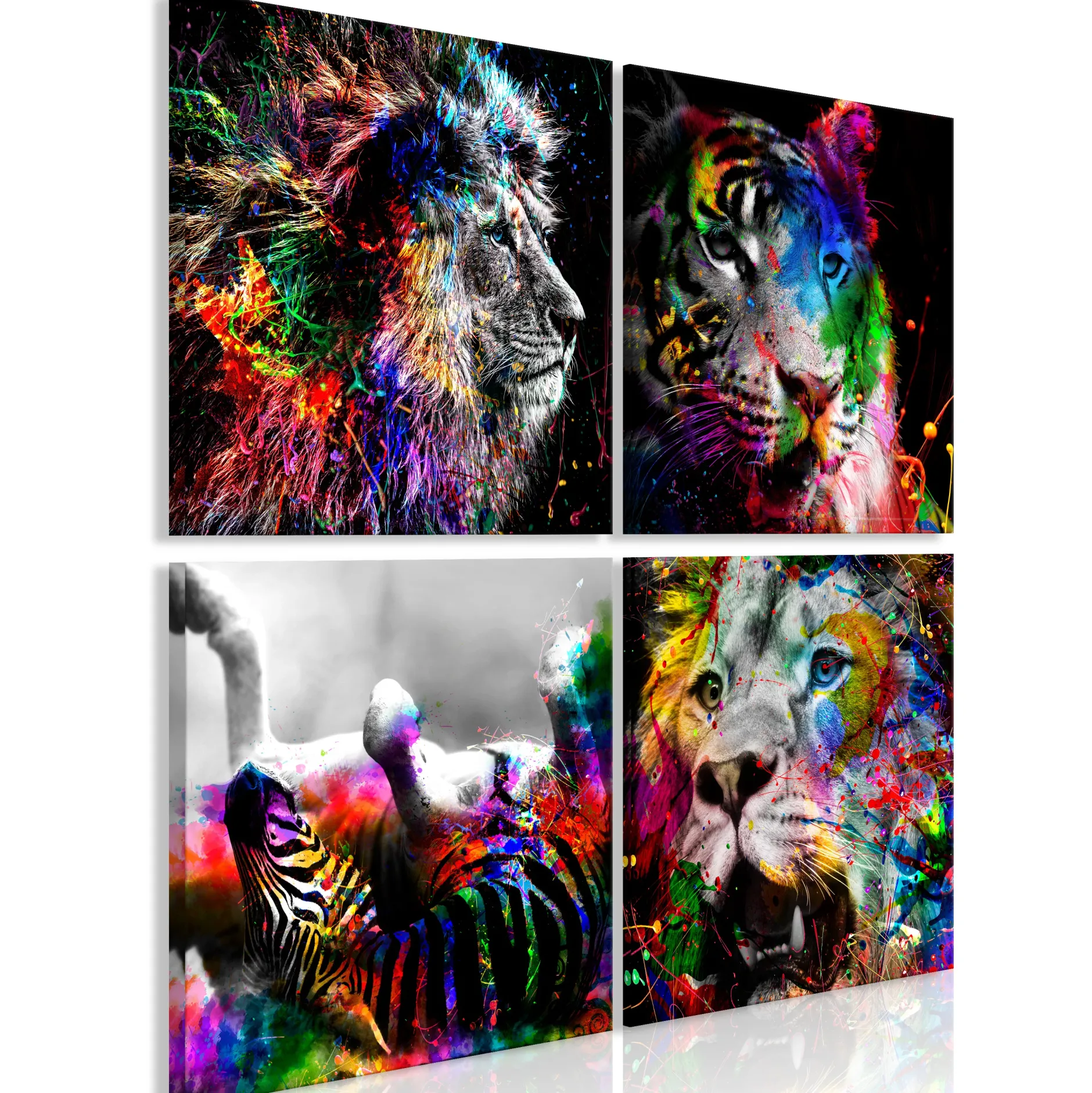 Kunstdruck auf Leinwand 'Wildness and Beauty (4-teilig)'