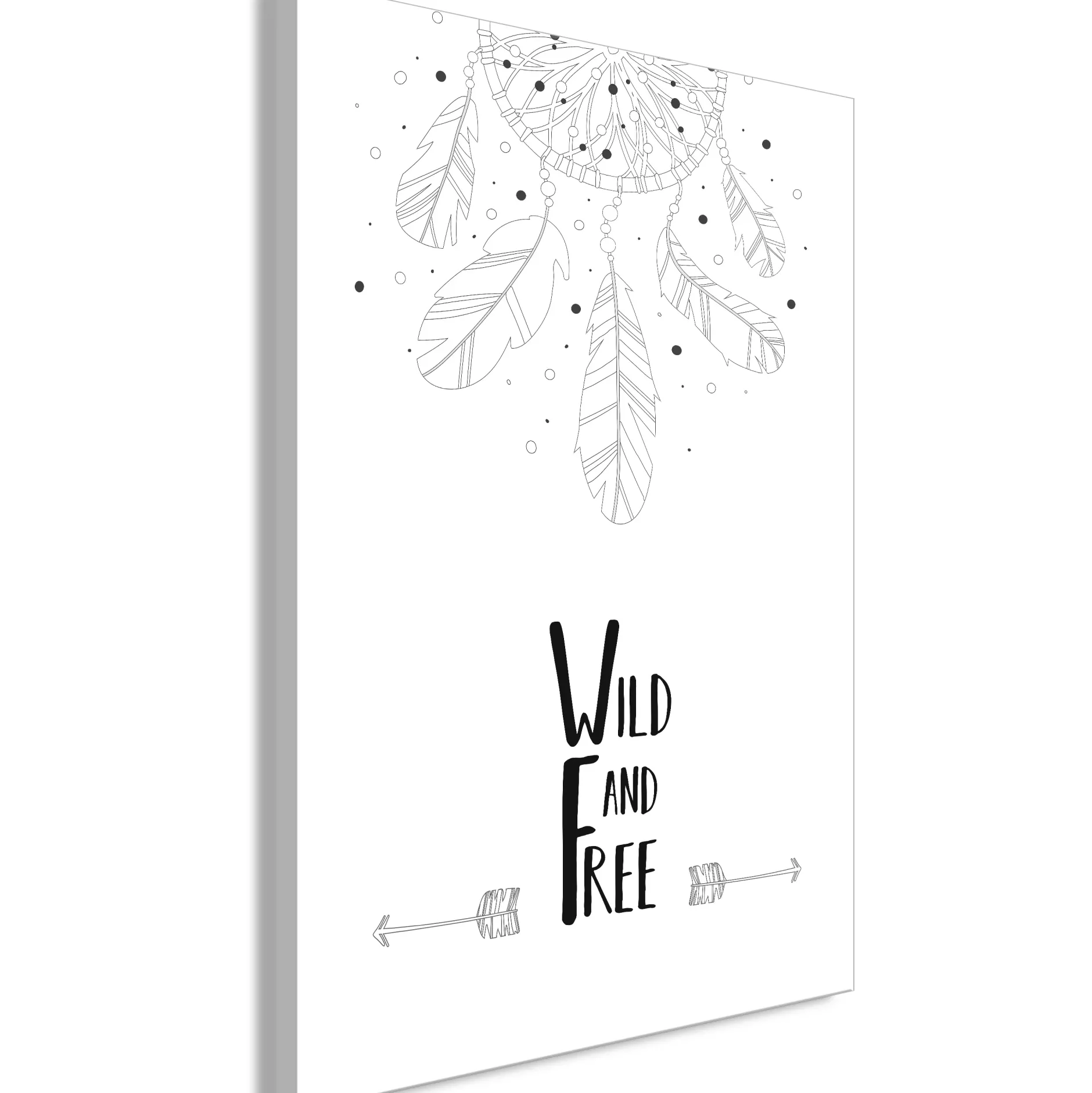 Kunstdruck auf Leinwand 'Wild and Free Vertical'