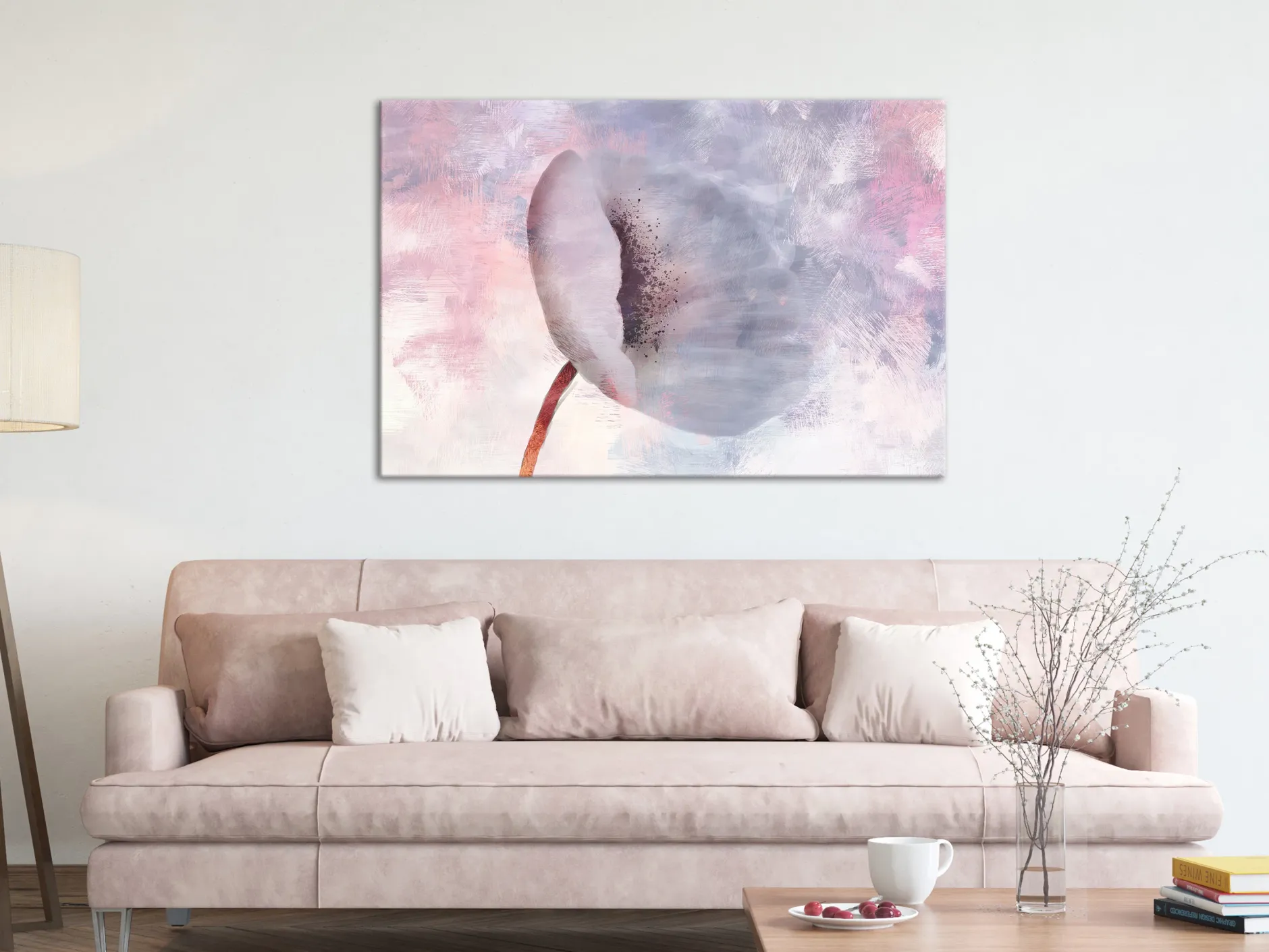 Kunstdruck auf Leinwand 'Windy Flower Wide'